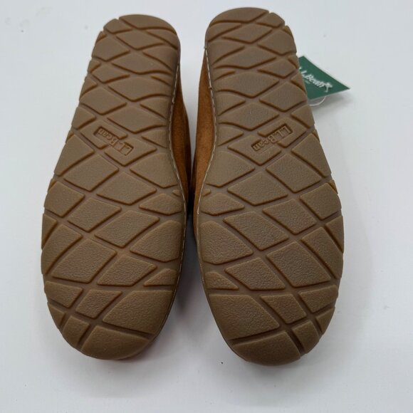 L.L. Bean Womens Wicked Good Venetian Slippers 8M Brown Suede & Shearling Indoor - Picture 5 of 10